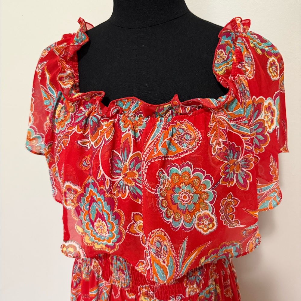 Rabbit Rabbit Rabbit Red Floral Maxi Dress - Picture 7 of 8